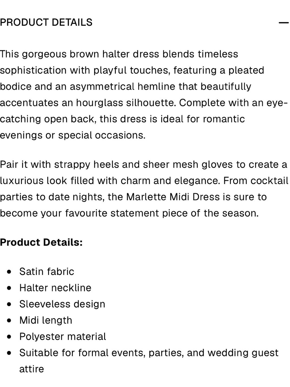 Showpo Chocolate Brown Halter Midi Dress - Picture 5 of 6